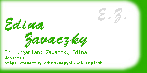 edina zavaczky business card